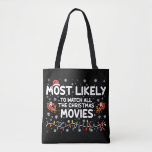 Bolsa Tote Mais Propenso a Assistir a Todos os Filmes de Nata