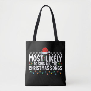 Bolsa Tote Mais Propenso a Cantar Todas as Canções de Natal