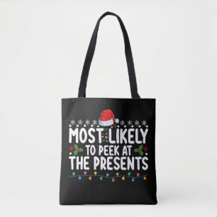 Bolsa Tote Mais Propenso a Espiar os Presentes de Natal