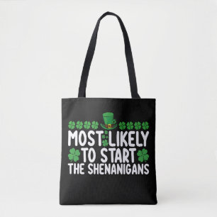 Bolsa Tote Mais Propenso a Iniciar as Travessuras St Patrick'