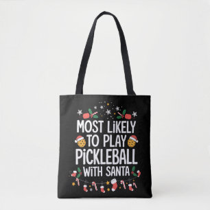 Bolsa Tote Mais Propenso a Jogar Pickleball Com a Família do 