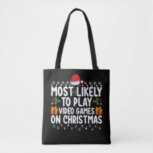 Bolsa Tote Mais Propenso a Jogar Videojogos no Natal Gamin