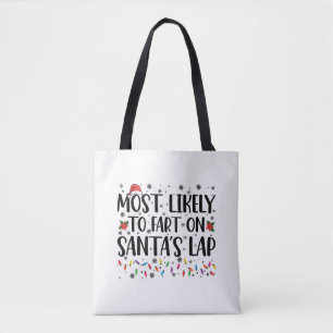 Bolsa Tote Mais Propenso a Peidar no Colo do Papai Noel Natal