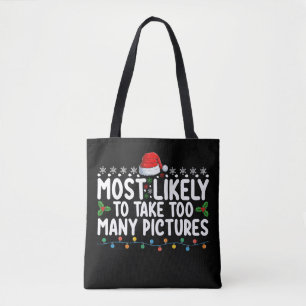 Bolsa Tote Mais Propenso a Tirar Muitas Fotos Natal Ho