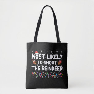 Bolsa Tote Mais Provável De Atirar Na Família De Rena Natal 