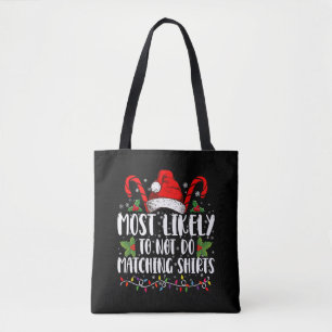 Bolsa Tote Mais Provável Não Usar Camisas Iguais no Natal
