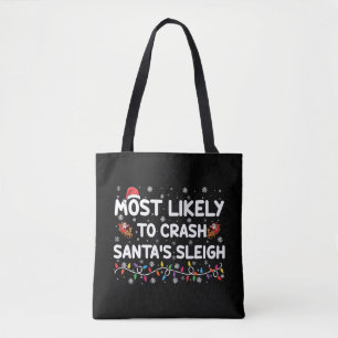 Bolsa Tote Mais Provável Para Crash Santas Sleigh Engraçado N