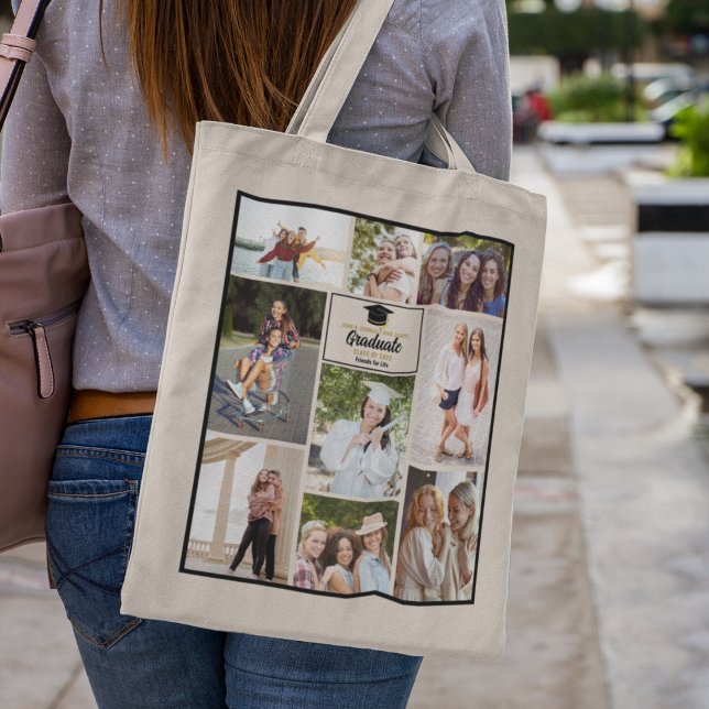 Bolsa Tote Mais velho Ano Amigos Colagem de Fotos 2025 (Criador carregado)