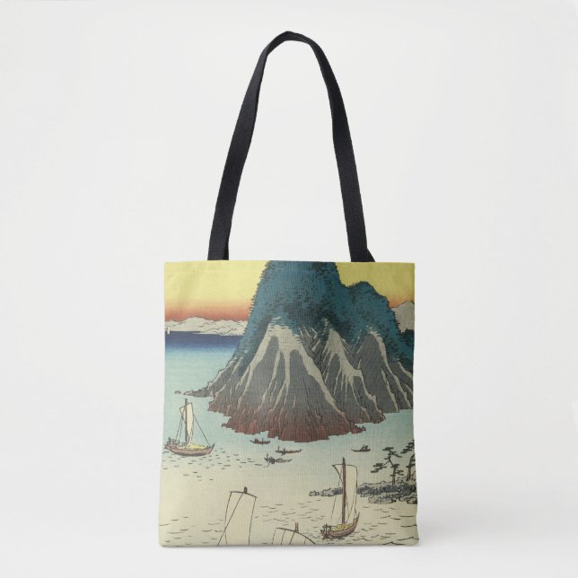 Bolsa Tote Maisaka, Japão: Gravura em madeira antiga (Frente)