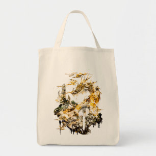 Bolsa Tote Majestoso Templo de Dragão da Mitologia Asiática F