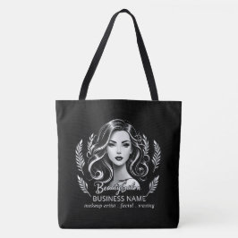 Bolsa Tote Makeup Artist Hair Stylist Modern Black White Dour