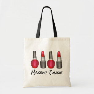Bolsa Tote Makeup Junkie Red Lipstick Nail Polonês BeauBolsa