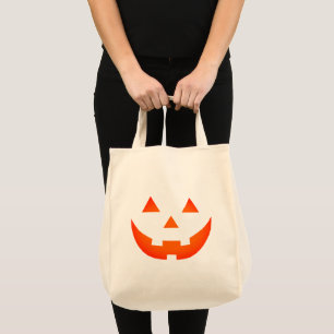 Bolsa Tote Mal-alaranjada do Halloween Jack o rosto da abóbo