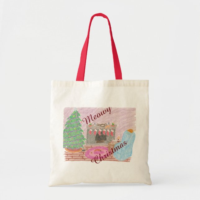 Bolsa Tote Mal-gatinho (natal) (Frente)