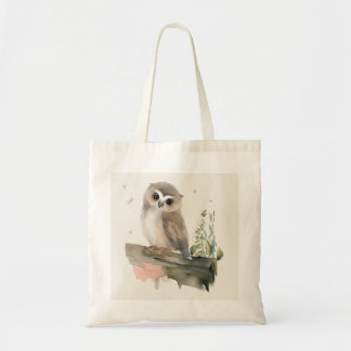 Bolsa Tote Mala de Livro de Coruja Personalizada