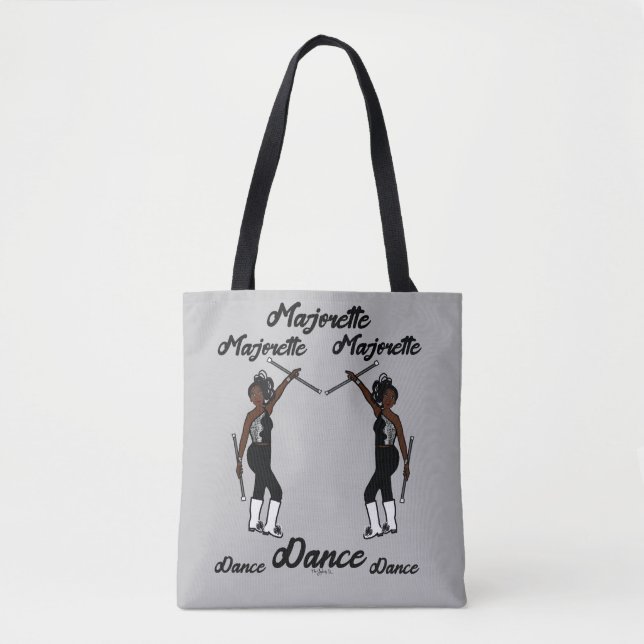 Bolsa Tote Mala de Majorette Preta Prata (Frente)