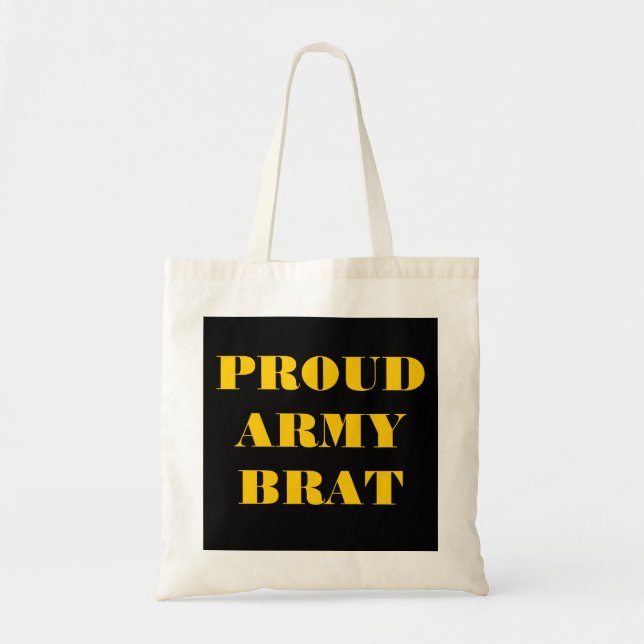 Bolsa Tote Mala de mão do exército orgulhoso Brat (Frente)