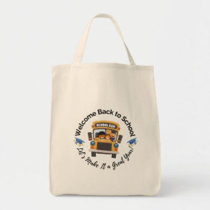 Bolsa Tote Mala de ônibus escolar divertida para crianças
