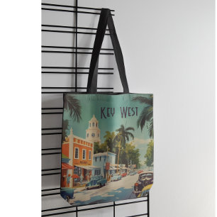 Bolsa Tote Mala Personalizada de Viagem Antiga de Key West Fl