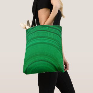 Bolsa Tote Malaquita Verde Close-Up