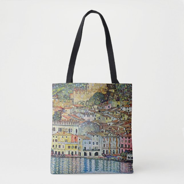 Bolsa Tote Malcesine no Lago de Garda Por Gustav Klimt (Frente)