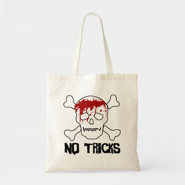 Bolsa Tote Maldito crânio e sacola de ossos cruzados (Frente)