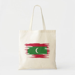 Bolsa Tote Maldivas Flag Brush Art