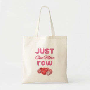 Bolsa Tote Malha Rosa Só Mais Uma Fileira Tricô