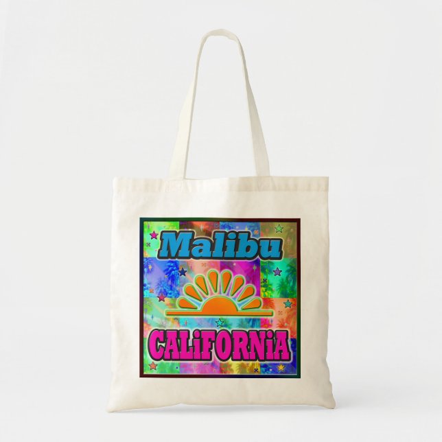 Bolsa Tote Malibu Sun & Palms Bag (Frente)