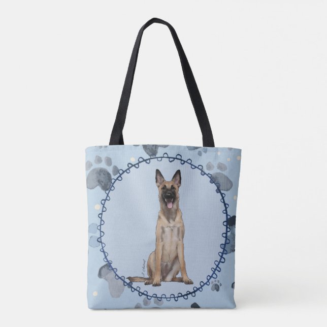 Bolsa Tote Malinois belgas (Verso)