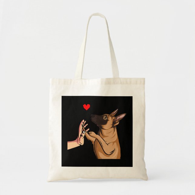 Bolsa Tote Malinois Love Belga Shepherd Dog Owner Lover Gir (Frente)