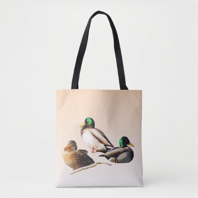 Bolsa Tote Mallard Ducks Pássaro Saco de Pássaro (Frente)