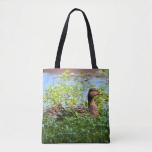 Bolsa Tote Mallard e Ducklings por Shirley Taylor