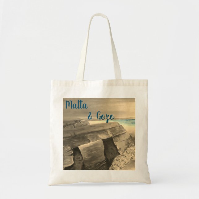Bolsa Tote Malta e Gozo souvenir Tote Bag (Frente)