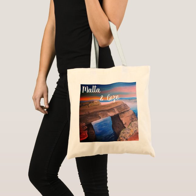 Bolsa Tote Malta e Gozo souvenir Tote Bag (Frente (produto))