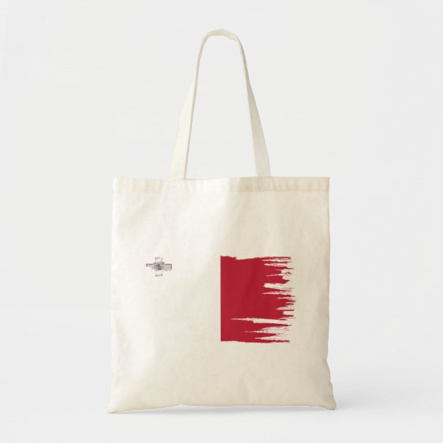 Bolsa Tote Malta Flag Brush Art (Frente)