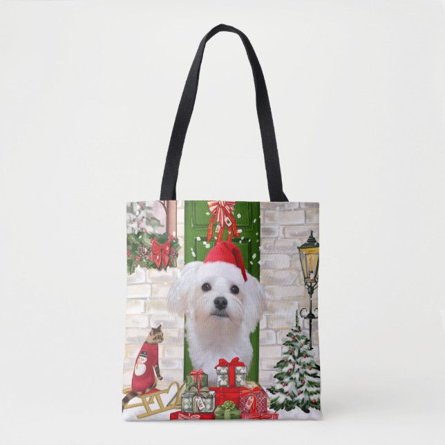 Bolsa Tote Maltês - Natal (Frente)