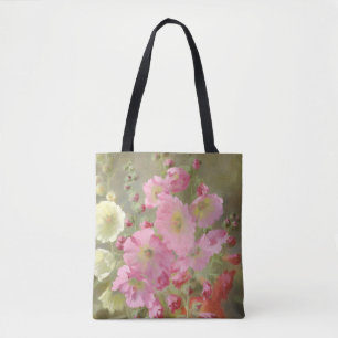 Bolsa Tote Malvas-Rosas Rosa e Brancas por Anthonore Christen