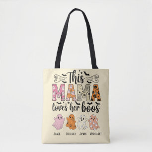 Bolsa Tote Mama Ama Seus Boos Personalizado de Halloween