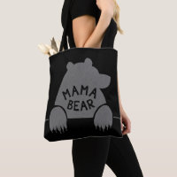 Mama Bear Silhouette Cinzas Grandes Simples Legal