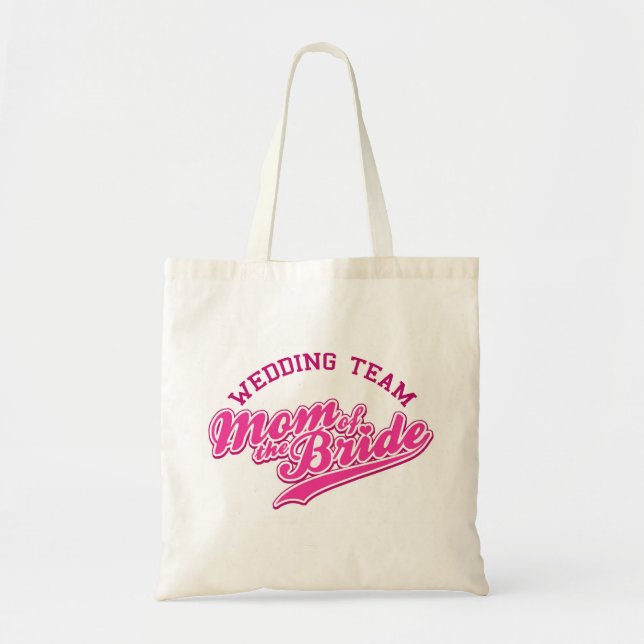 Bolsa Tote MAMÃ da EQUIPE do CASAMENTO da NOIVA - saco (Frente)
