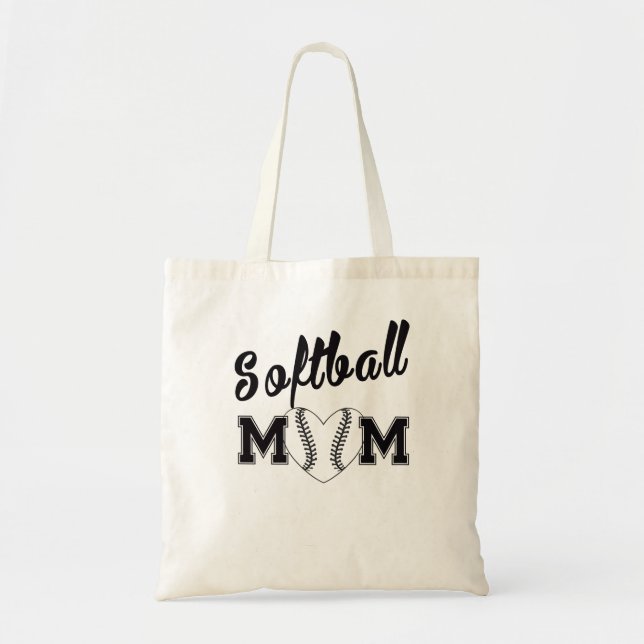 Bolsa Tote Mamã do softball com cervo (Frente)