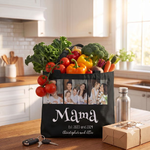 Bolsa Tote Mama Estabelecida Foto Nome das Crianças Diversão