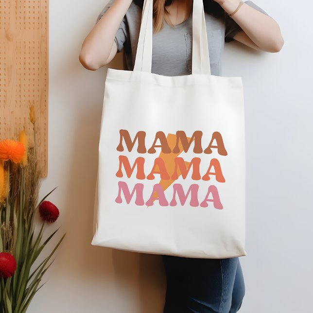 Bolsa Tote Mama Laranja e Rosa Mama Mama Cita Saco de Tote (Criador carregado)