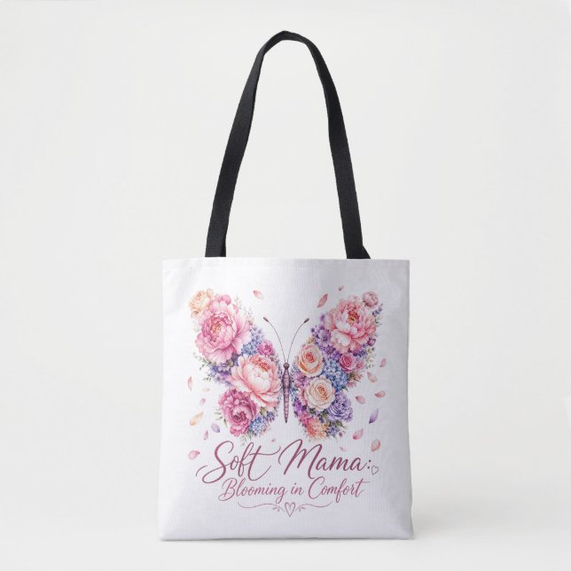 Bolsa Tote Mama Macia Borboleta em Flor (Frente)