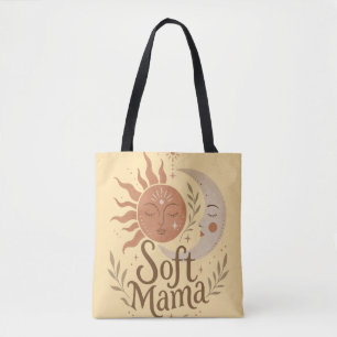 Bolsa Tote Mama Macia Sol Celestial e Lua Design Boho 