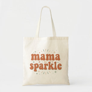 Bolsa Tote Mama para Brilhar: Retro Groovy Maternidade Brilho