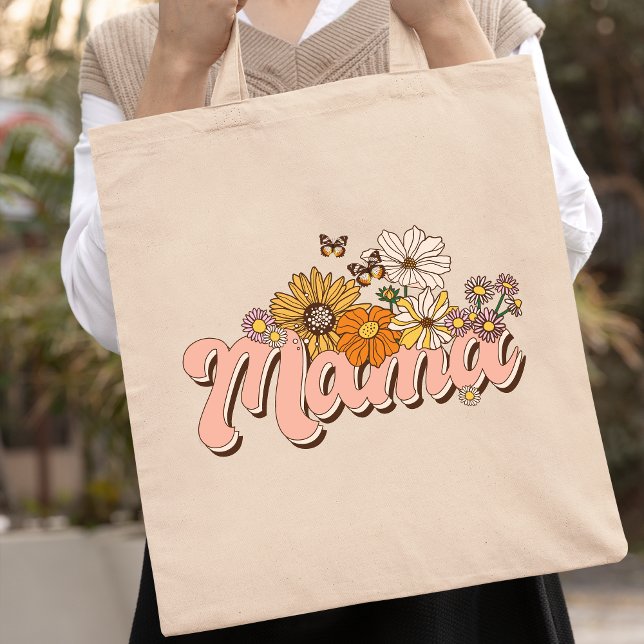 Bolsa Tote Mama Retro Floral (Criador carregado)