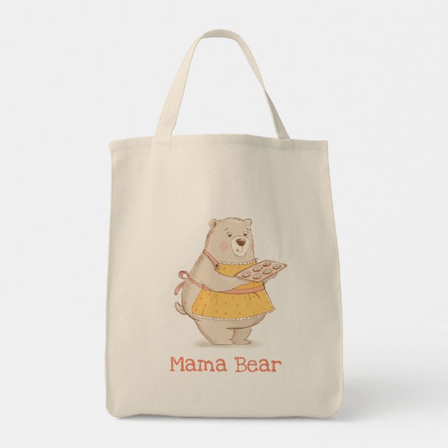 Bolsa Tote Mama Urso com a bandeja de biscoitos (Verso)
