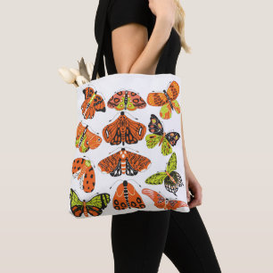 Bolsa Tote Mama Verde Laranja e Borboleta